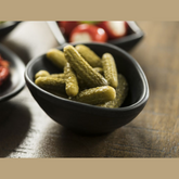 Rustic round bowl canape